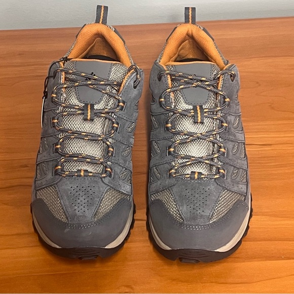Men’s Columbia Crestwood Gray and Orange Trail Low Hiking Trail Shoes Sz 10 - Picture 6 of 11